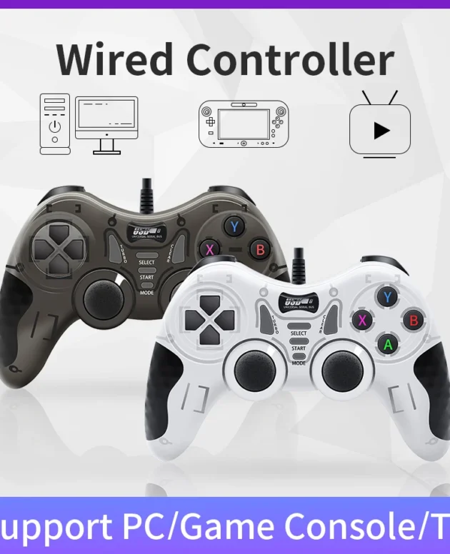 Wired Game Controller With Dual VIbration Motor Support Box TV /Game Console/PC Games/Phones/XBOX Gamepad Joystick
