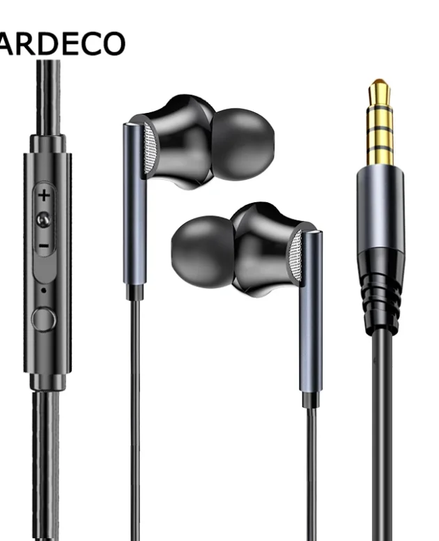 EARDECO 3.5mm Wired Headphones with Microphone Wired Earphone Earbuds in-ear Headphones Handsfree Headphone Headset Stereo Bass