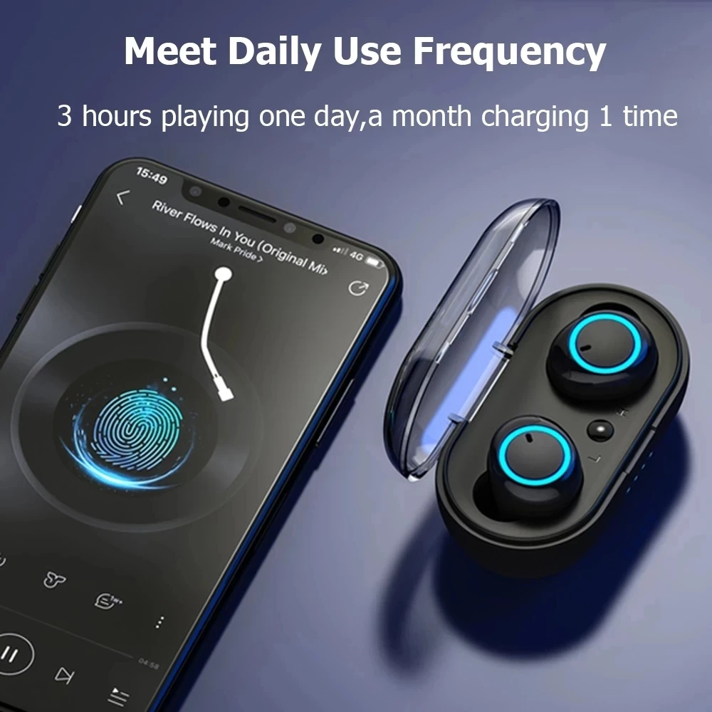 TWS Earpieces Wireless Headphones 5.0 Earphones Sport Earbuds Headset With Mic Charging box Headphone For Bluetooth Phone Xiaomi - Image 5