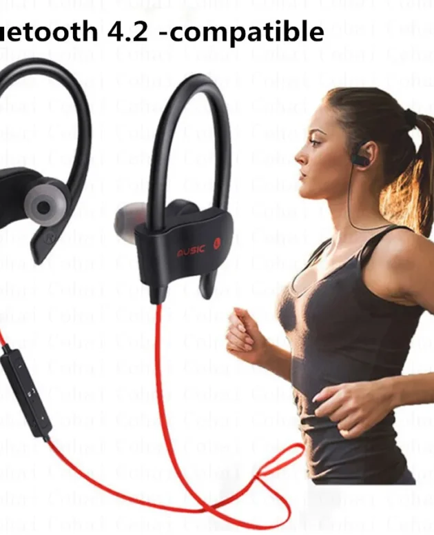 Bluetooth Earphone Earloop Earbuds Stereo Bluetooth Headset Wireless Sport Earpiece Handsfree With Mic For All Smart Phones 558