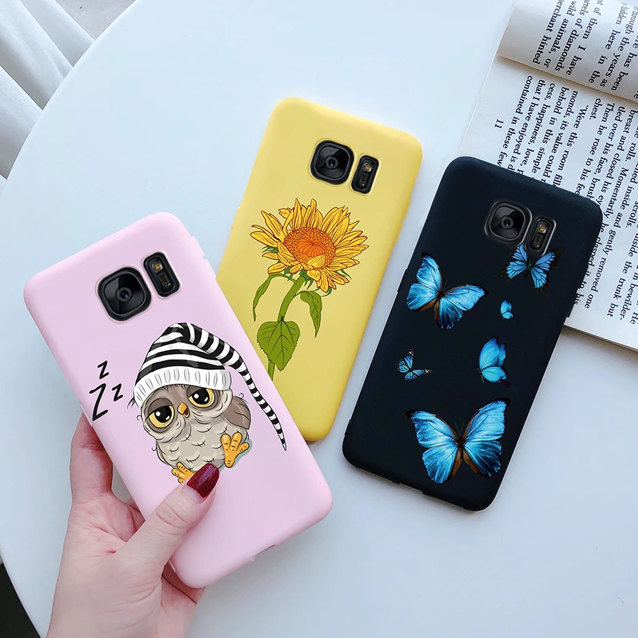 For Samsung Galaxy S6 S7 edge Case Cute Love Heart Flower Silicone TPU soft cases cover For Samsung S6 S7 S 6 7 edge phone Case - Image 4