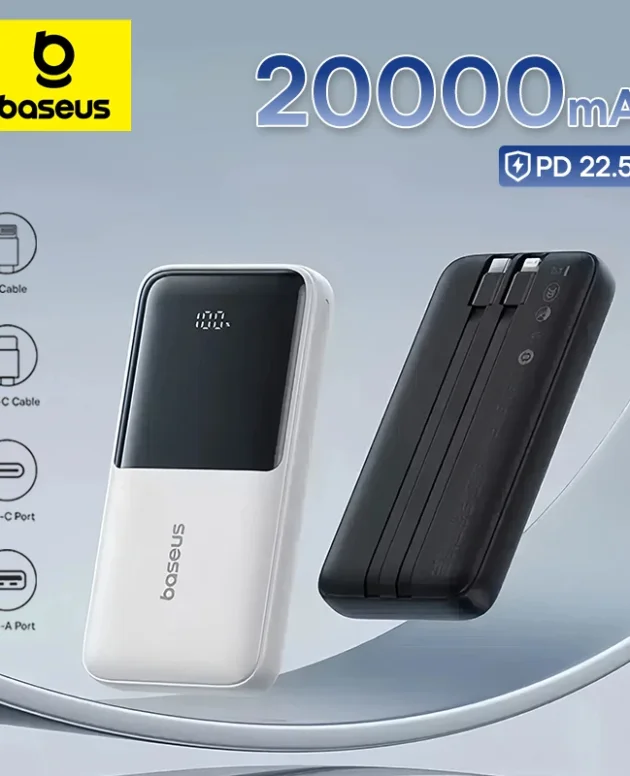Baseus Power Bank 20000mAh PD 22.5W Fast Charging Phone External Battery Powerbank Charger for Xiaomi Poco iPhone Samsung iPad