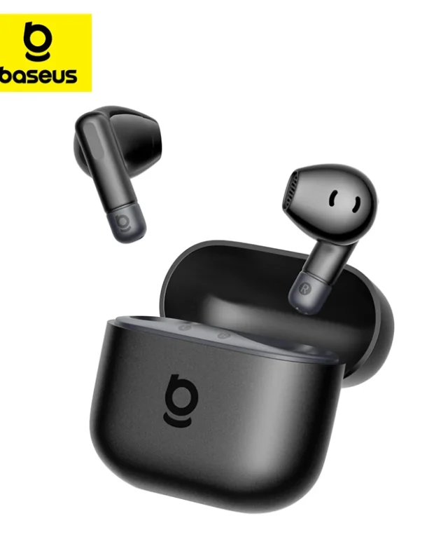 Baseus Bass BS2 Lite True Wireless Earbuds Bluetooth 6.0 Semi-in-Ear Earphones 2-Mic AI ENC 40H Playtime IP55 SuperBass Ear buds