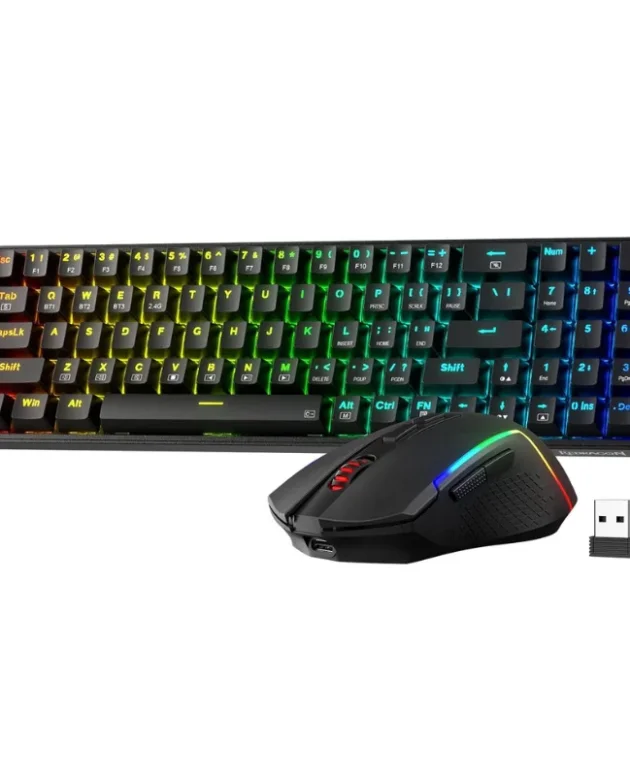 Redragon BS136 Gaming Keyboard & Mouse Combo, 75% K628 Tri-Mode Wireless RGB Mechanical Keyboard and 7200 DPI Gamer Mouse Bundle