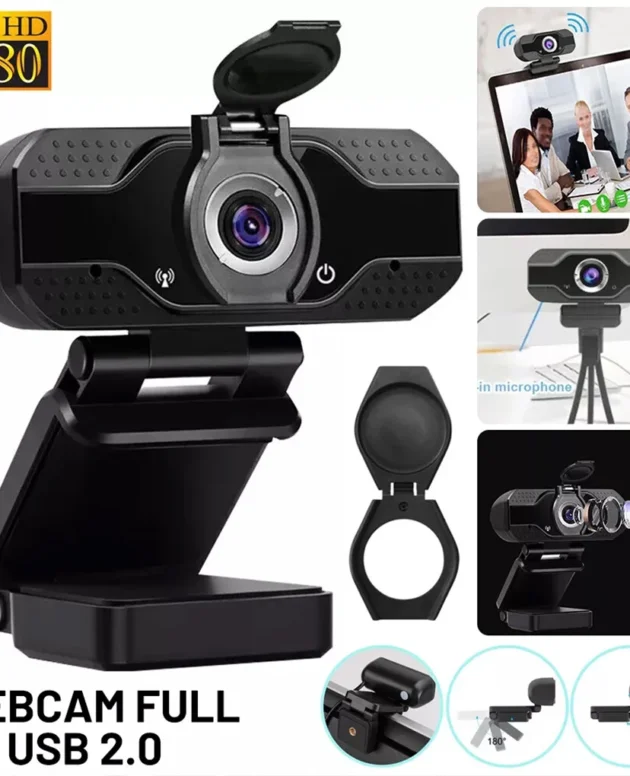 1080P Full HD Web Camera With Universal Clips Fits Laptops Desktops LCD Monitors Webcam Full Hd Microphone
