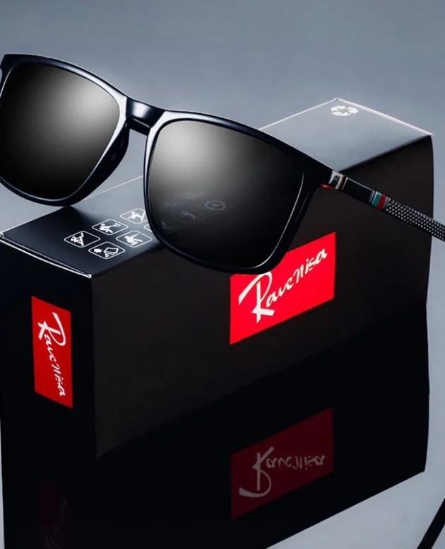 Fashion Square Polarized Sunglasses man Driving Fishing Luxury Brand Designer UV400 Eyewear
