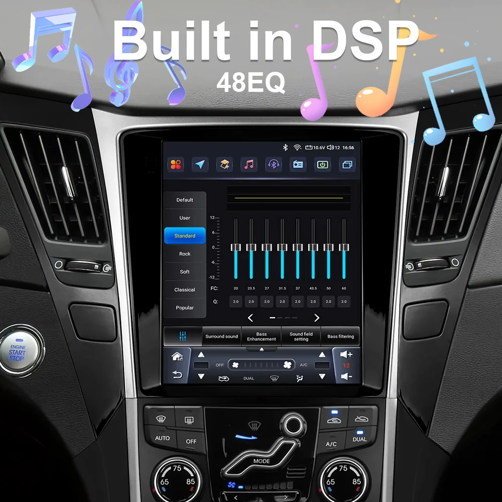 9.7 inch Android 15 Car Radio For Hyundai Santa Fe 2006-2012 auto 4G LET Wireless CarPlay Stereo Multimedia Player GPS BT DSP - Image 3