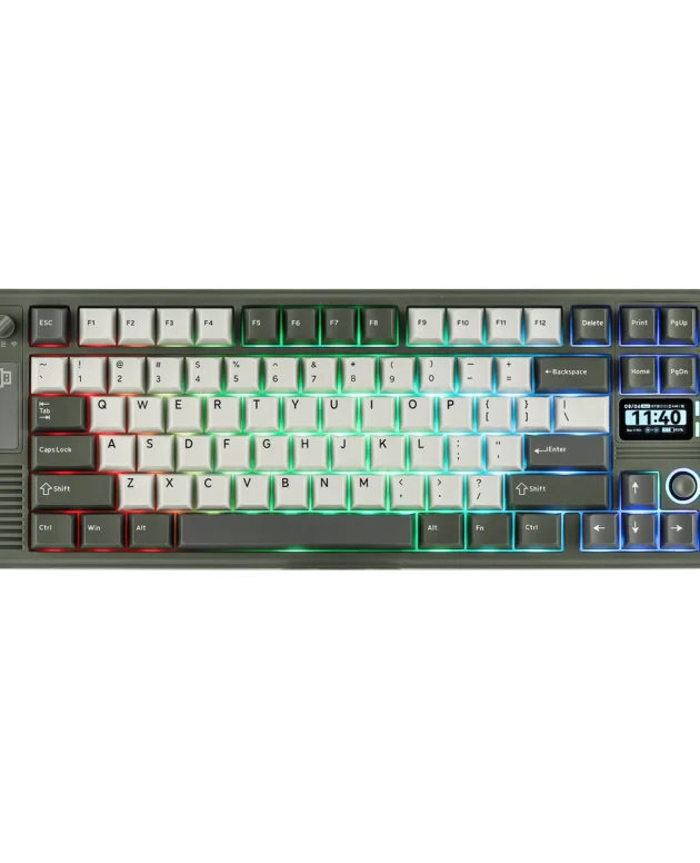 EPOMAKER RT85 75% ANSI US Layout Gasket Wired/BT/2.4Ghz Wireless Mechanical Keyboard with Joystick & DIY Screen 1000HZ Polling