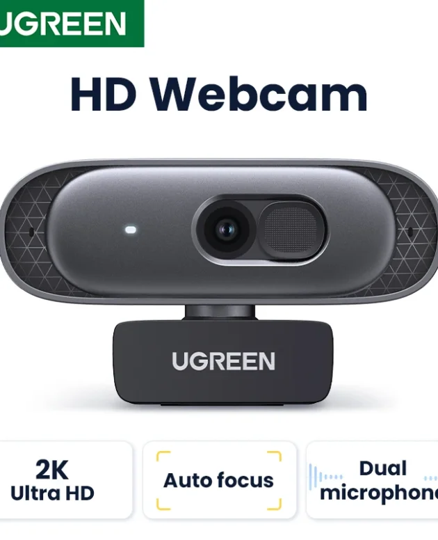 UGREEN USB Webcam 2K HD Mini Webcam For Laptop Computer Web Camera Dual Microphones for Youtube Zoom Video Calling 2K USB webcam