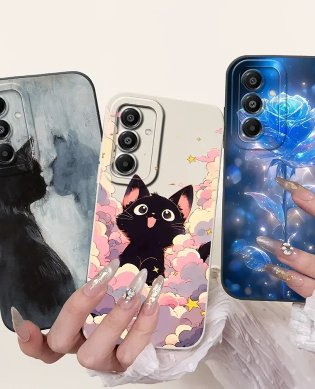 For Samsung Galaxy A17 5G Case SM-A176B Cute Cat Flowers Painted Cover Soft TPU Matte Phone Cases For Samsung A17 A 17 5G Fundas