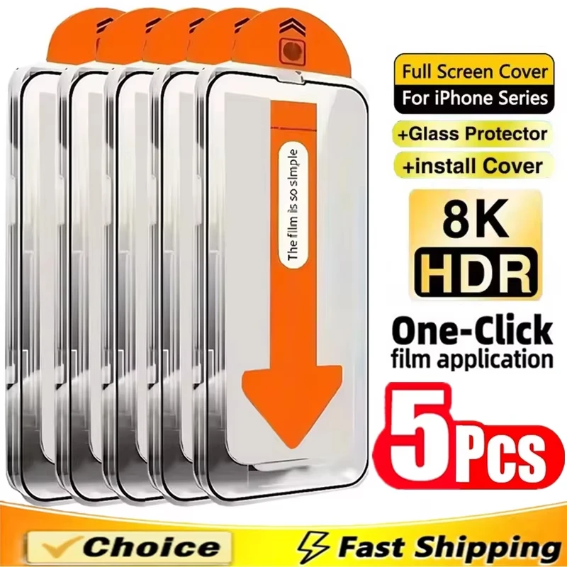 1-5pcs Oleophobic Coating Tempered Glass For Xiaomi Redmi Note 14 13 12 Pro 11 10 9 8 7 15 15C 14C 13C 12C 10C Screen Protectors