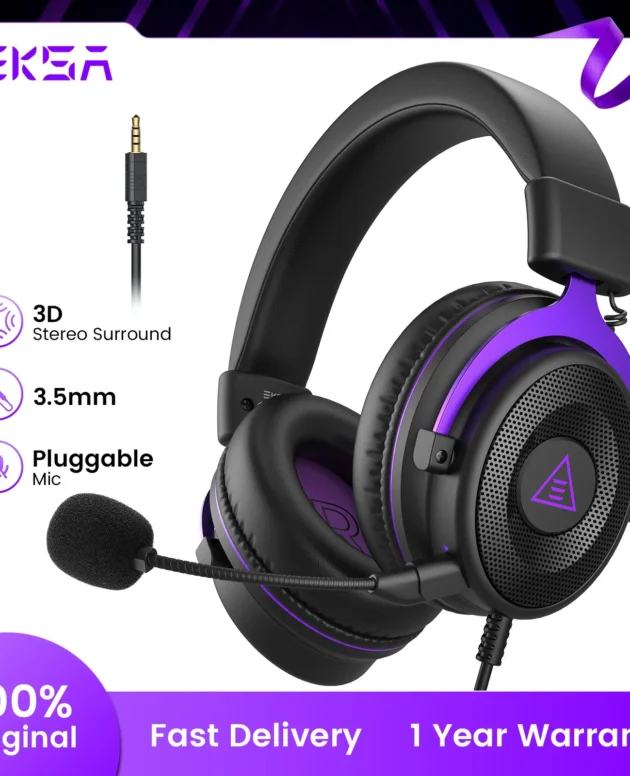 EKSA E900 Wired Gaming Headphones for PC 3D Stereo Surround Sound Gamer Headset with Microphone Gaming Earphone for XBOX/PS4/PS5