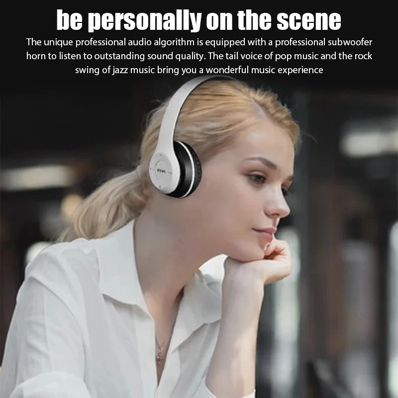 Wireless Bluetooth Headphone With HD Mic Foldable Headset Stereo Sound Earphones Sports Gaming Headphones - Image 6