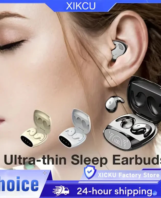 Wireless Sports Bluetooth Headphones Highend Tws Dual Ear Sleep In Ear Md538 Mini Painless Call Noise Cancelling Thin Headphones