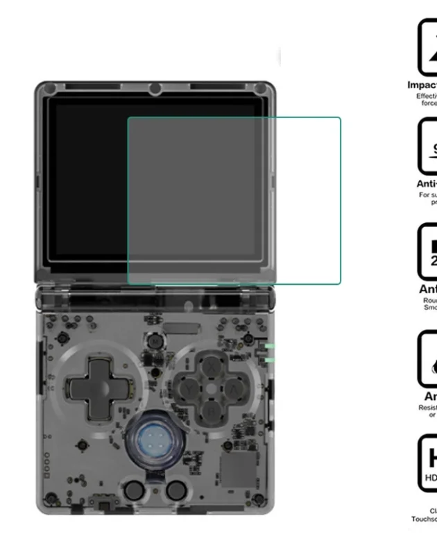 Hard Tempered Glass Protective Film Screen Protector Cover For ANBERNIC RG35XXSP/RG35XX SP Handheld Game Console Accessories