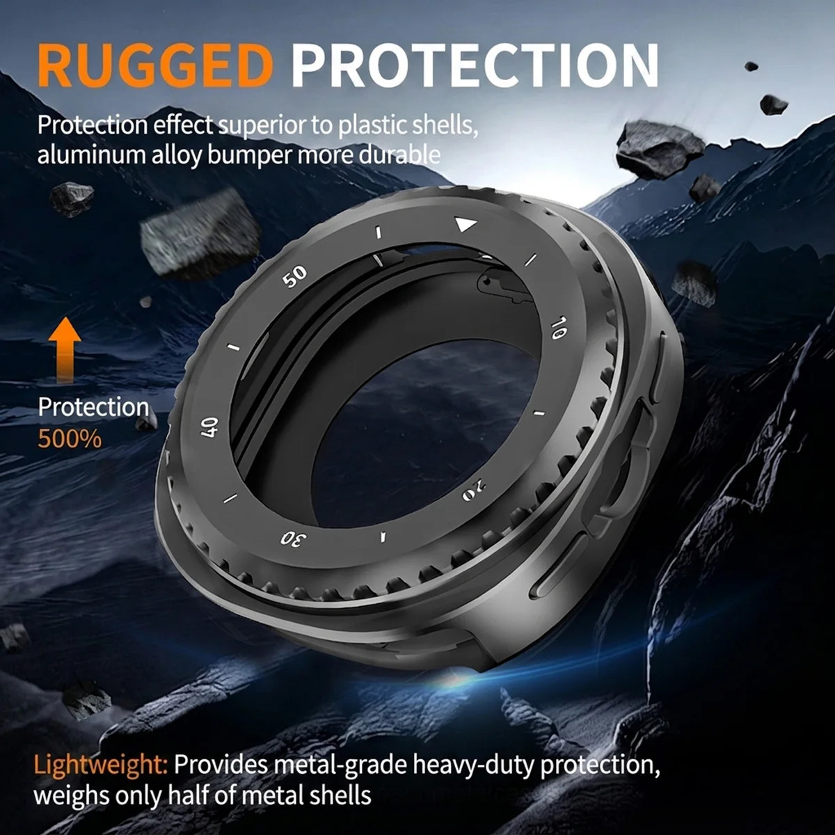Hollow-out for Samsung Galaxy Watch 8 46mm Metal Cover Bumper Protector for Galaxy Watch 8 Classic 46mm Protective Shell Correa - Image 2