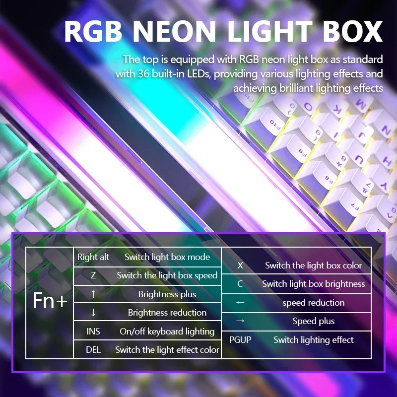 AULA HERO 84 HE Wired Mechanical Keyboard Magnetic Switch RGB Music Rhythm 8K Return Rate Keyboard Computer Accessorie for Gamer - Image 4