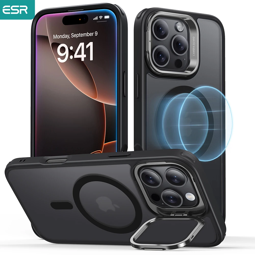 ESR for iPhone 15 Pro Max MagSafe Case With Stand Military-Grade Phone Case for iPhone 16/15/14/13 Pro Scratch-Resistant Back C