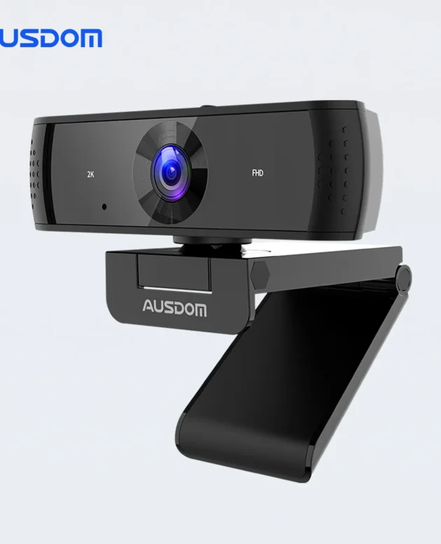 AUSDOM AW651S 2K Stream Webcam with Microphone Web Camera with Privacy Cover Autofocus PC Camera for Switch/Laptop