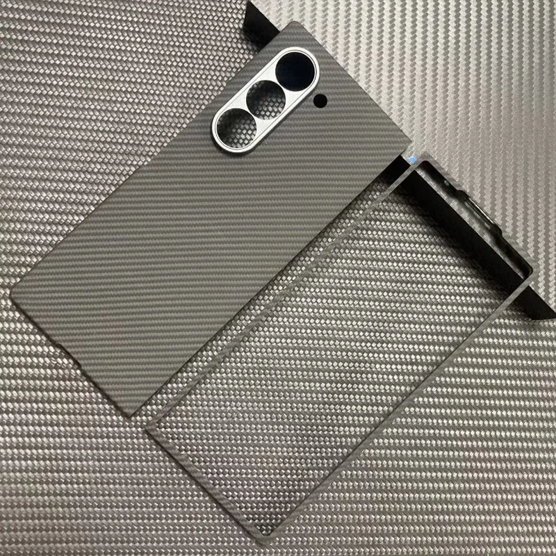 Case for Samsung Z Fold 6 Carbon Fiber Phone Case Ultra-thin Cover for Samsung Z Fold 6 Aramid Fiber Material - Image 2