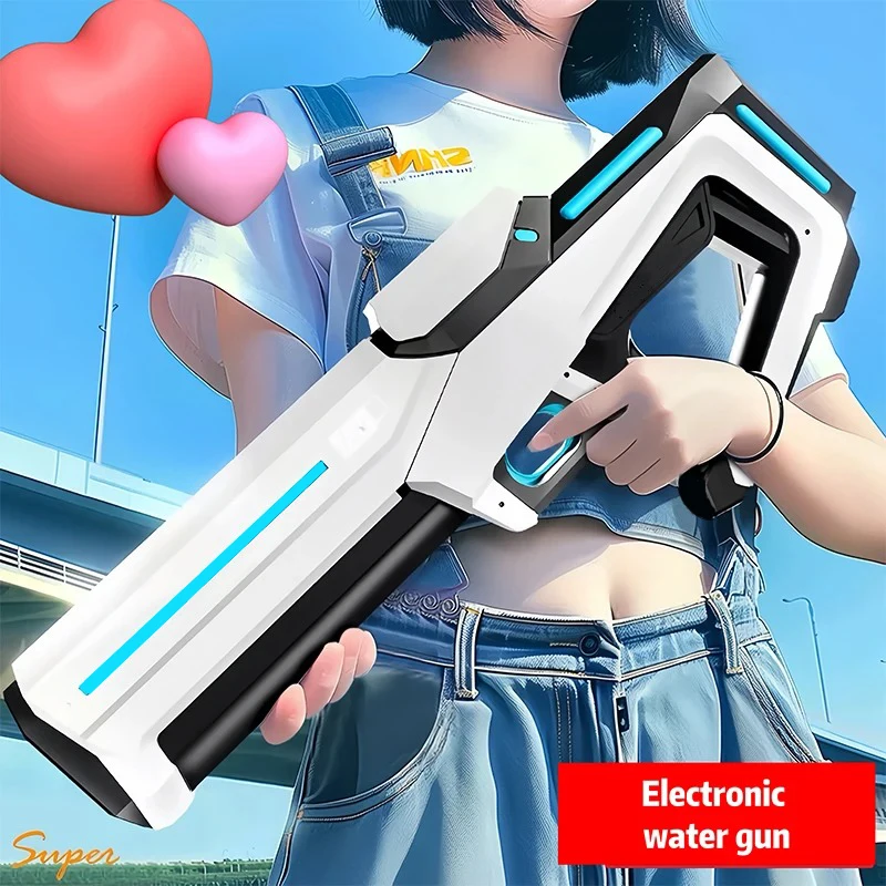 Electric Water Guns For Adults Powerful Squirt Automatic Water Suction Water Blasters Summer Outdoor Beach Toy For boys Kid Gift