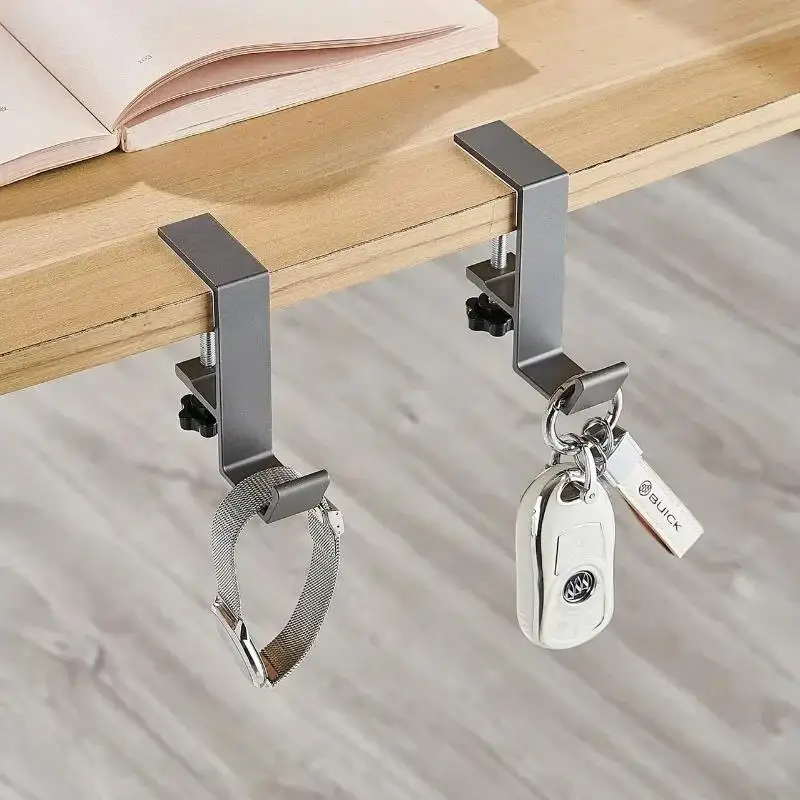 Adjustable Desk Edge Hook Gaming Headphone Desk Bag Hanger Backpack Storage Hanging Hook Holder Punch-free Home Office Organizer - Image 4