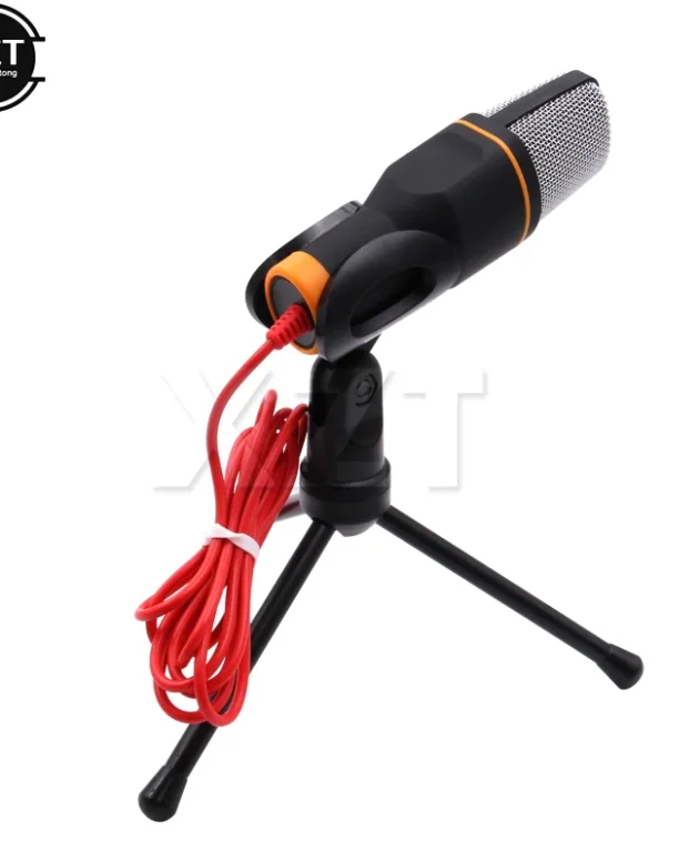 Microphone with Mic Stand, Professional 3.5mm Jack Recording Condenser Microphone Compatible with PC, Laptop, Singing and Gaming