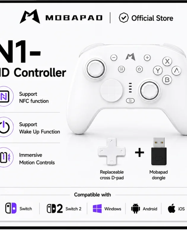 MOBAPAD N1S / N1 HD 2.4G Wireless,Hall Effect Joystick Controller For Nintendo Switch 2 PC Android iOS Gamepad Game Accessories