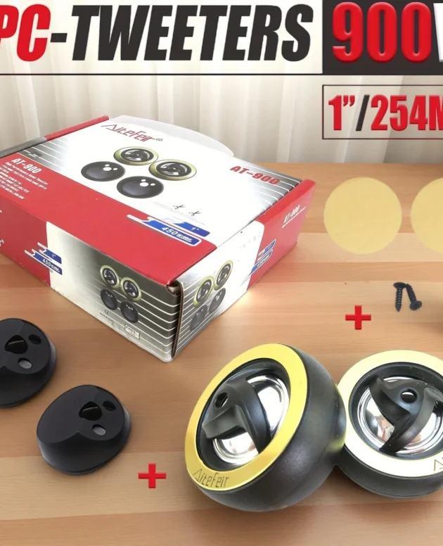2 Pcs 450W High Efficiency Mini Dome Tweeter Speakers with Base 12V Car Audio System Loudspeaker for Auto Sound Upgrade