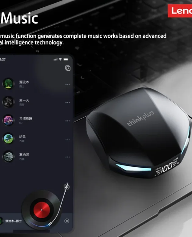 Original Lenovo XT53 AI TWS Bluetooth 5.4 Earphones AI Music Image Creation Headphones AI Chat With Multiple Function Earbuds