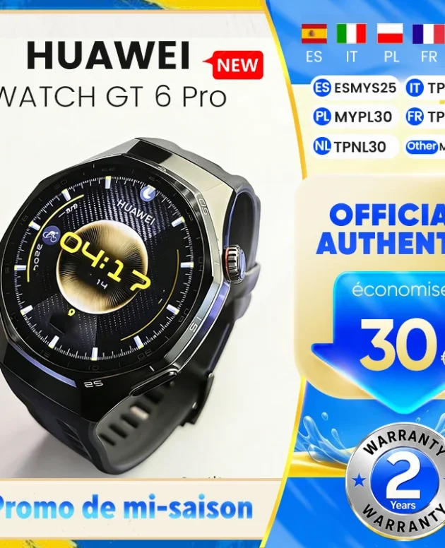 HUAWEI Watch GT 6 Pro 46mm GPS Smartwatch 1.47''AMOLED Touch Screen, Up to 21 Days of Autonomy, Cycling Professional Level,