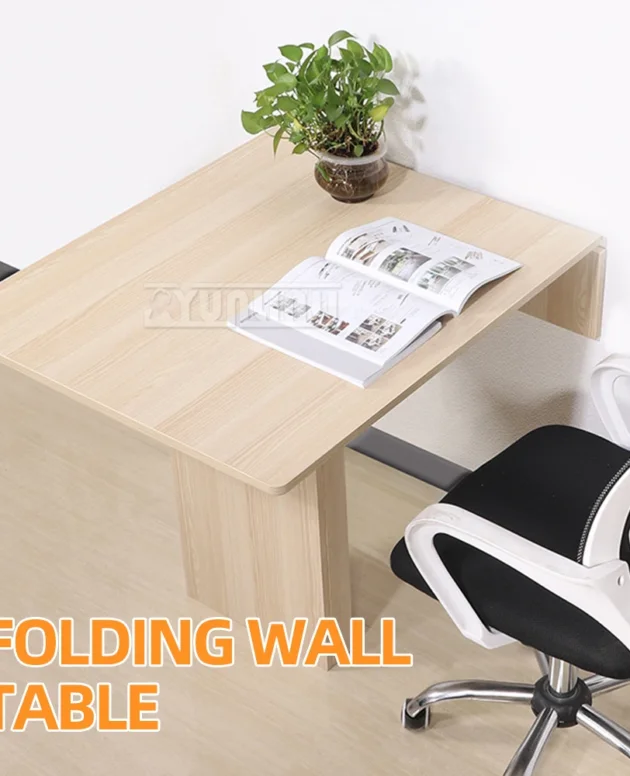 75x90cm Wall Mounted Wall Dining Table Home Office Computer Study Table Desk Folding Bar Hardware Accessories with stand