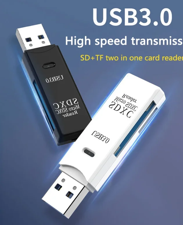 2 in 1 USB 3.0 Card Reader Micro sd card Reader usb adapter High Speed Cardreader TF Memory card For PC Laptop Accessories