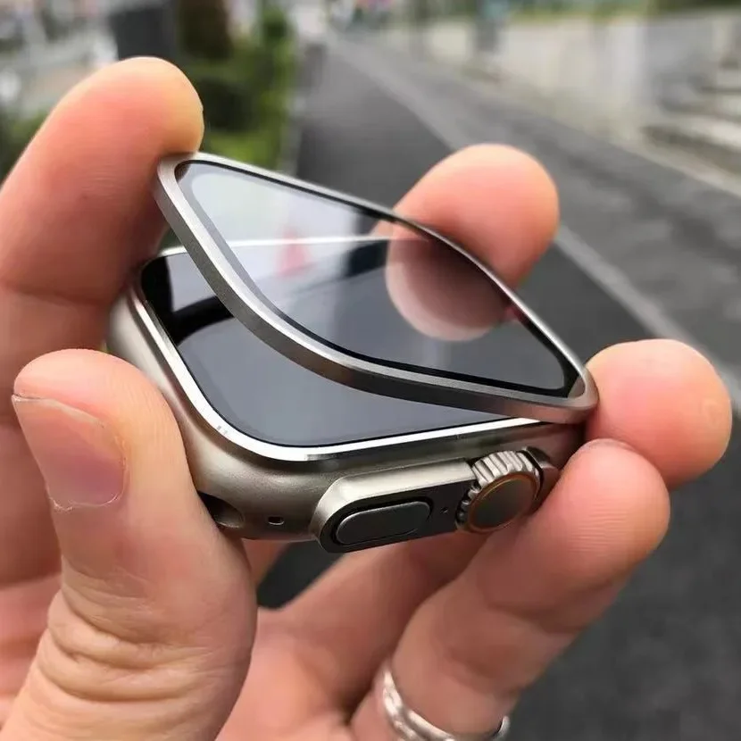 New Titanium Metal Frame for Apple Watch Ultra 3 49mm Accessorie Tempered Glass Anti-Scratch film Ultra 2 49mm Screen Protector - Image 4