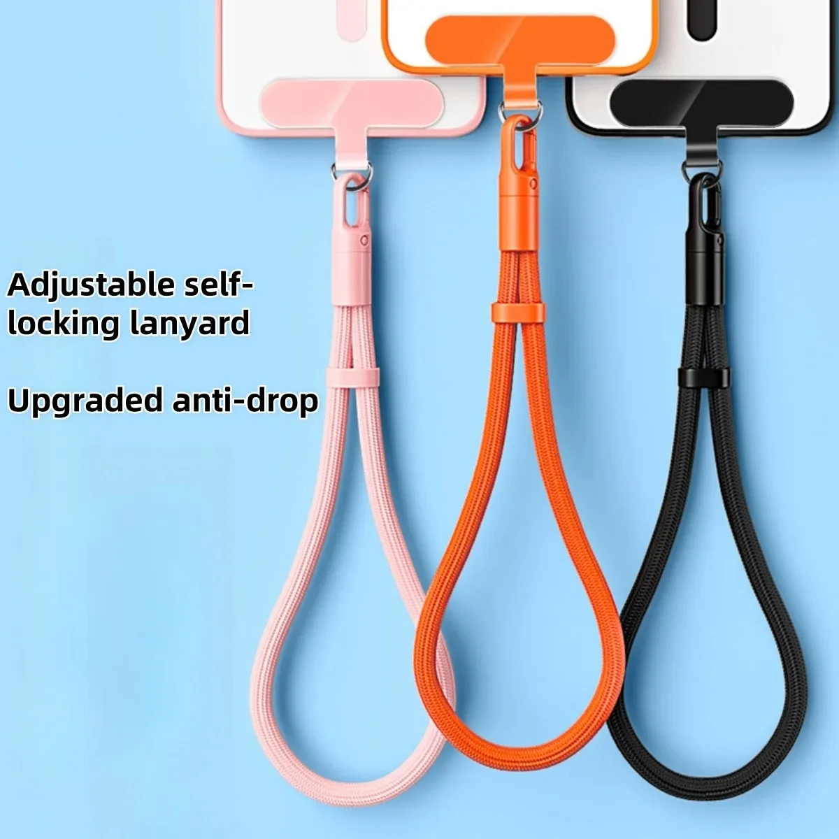 Universal Adjustable Mobile Phone Lanyard Short Wrist Strap with Self-locking Anti-drop Design Durable Polyester Phone Strap - Image 2