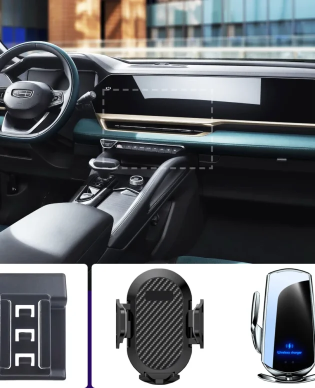 Car Phone Holder For Geely Monjaro 2022 2023 2024 Fixed Bracket Base Special Car Phone Mounts Wireless Charging Car Accessories