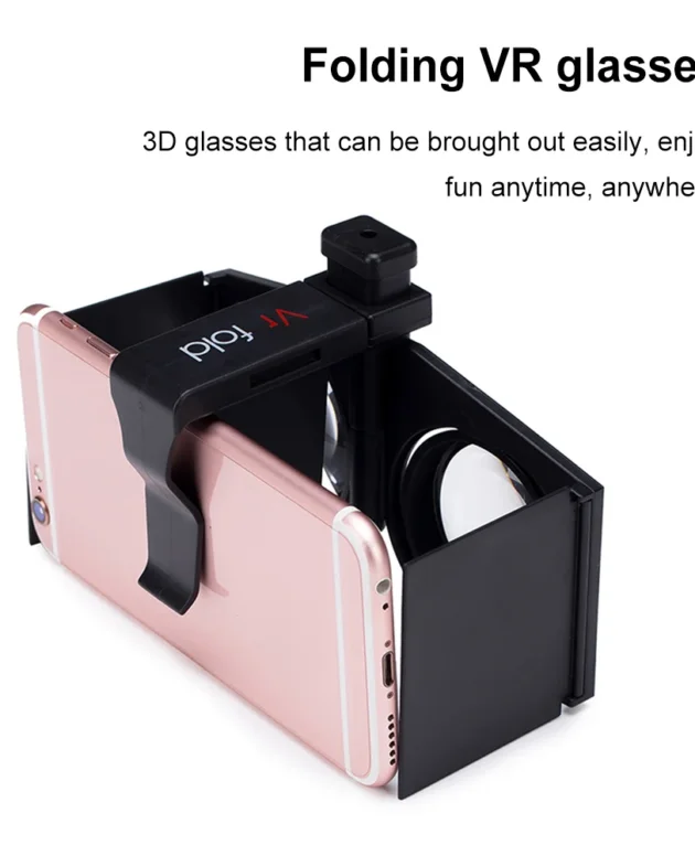 Portable Foldable 3D Glasses Mini Plastic 3D Virtual Reality VR Glasses Kits Foldable Virtual Reality VR Glasses for Android/iOS