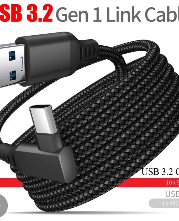 Virtual Reality VR Glasses Cable USB A To Type C 5M for Oculus Quest 2 Quest2 Link Game Accessories Headset Helmet Gaming Ocukus