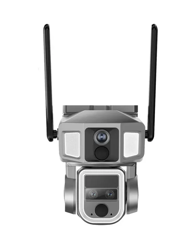 6MP Triple Lens 20X Zoom Floodlight Solar Power Wireless PTZ 4G/IP Camera AI Humanoid Detection Home Security CCTV Baby Monitor