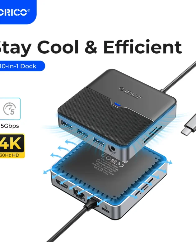 ORICO Type C Docking Station USB 3.0 HUB 4K60Hz HDMI-compatible RJ45 PD Adapter for Macbook iPad Air M1 PC Accessories Splitter