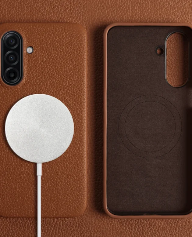 For Magsafe Magnetic Lychee Genuine Leather Case For Samsung Galaxy A56 A17 A26 A56 A55 A35 A15 A25 A54 A16Back Cover Phone Case