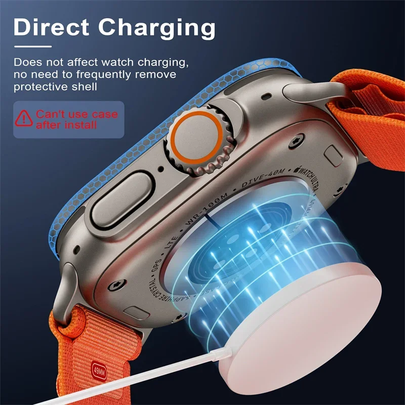 New Titanium Metal Frame for Apple Watch Ultra 3 49mm Accessorie Tempered Glass Anti-Scratch film Ultra 2 49mm Screen Protector - Image 3