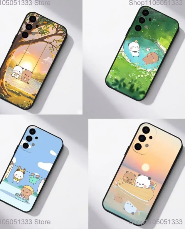 Cute BuBu DuDu Phone Case For Samsung S25,S24,S21,S22,S23,S30,Ultra,S20,Plus,Fe,Lite,5G Black Cover