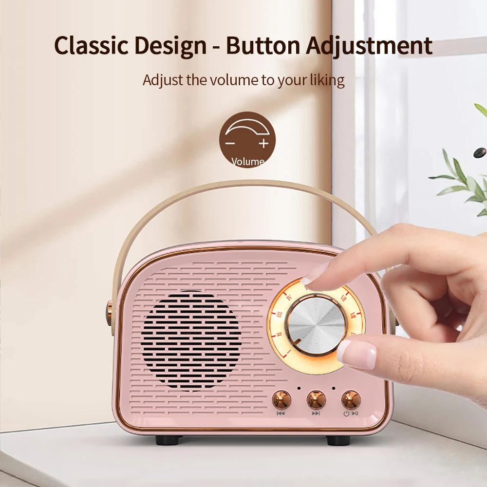 Retro Bluetooth Audio Portable Portable Wireless Bluetooth Audio Home Outdoor Mini Speaker - Image 3