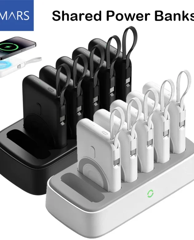 Domars 6-in-1 Magnetic Charging Power Bank 10000mAh PD 22.5W Fast Charging Portable Battery with Built-in Charging Cable