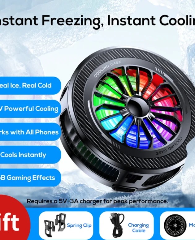 2 in 1 Magnetic/Back Clip Phone Semiconductor Cooler 5V 3A Temperature Control Wireless Phone Cooler For iPhone Xiaomi
