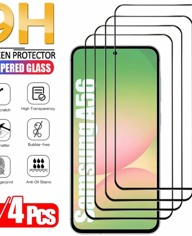2/4PCS Cristal Templado For Samsung Galaxy A56 A55 A54 A53 Tempered Glass For Samsung A17 A27 A37 A57 A36 A26 A16 Screen Protector Samsung S26 S25 S24 Ultra Phone Protective Film