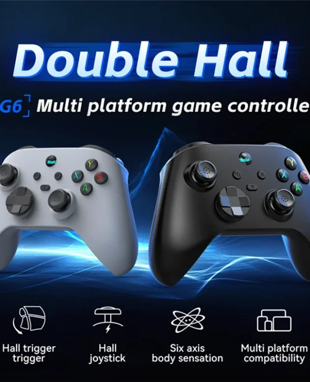 G6 Bluetooth Game Controller For IOS/Android Gamepad For PC Hall Rocker Six-Axis Dual Vibration Joystick For Switch-TCE