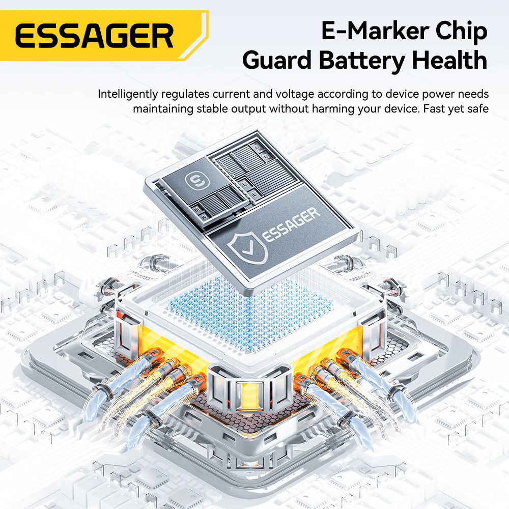 Essager 100W Type-C Cable Foldable Phone Holder Cable PD Fast Charging For iPhone 17 16 15 Pro Max Macbook Samsung Huawei Xiaomi - Image 5