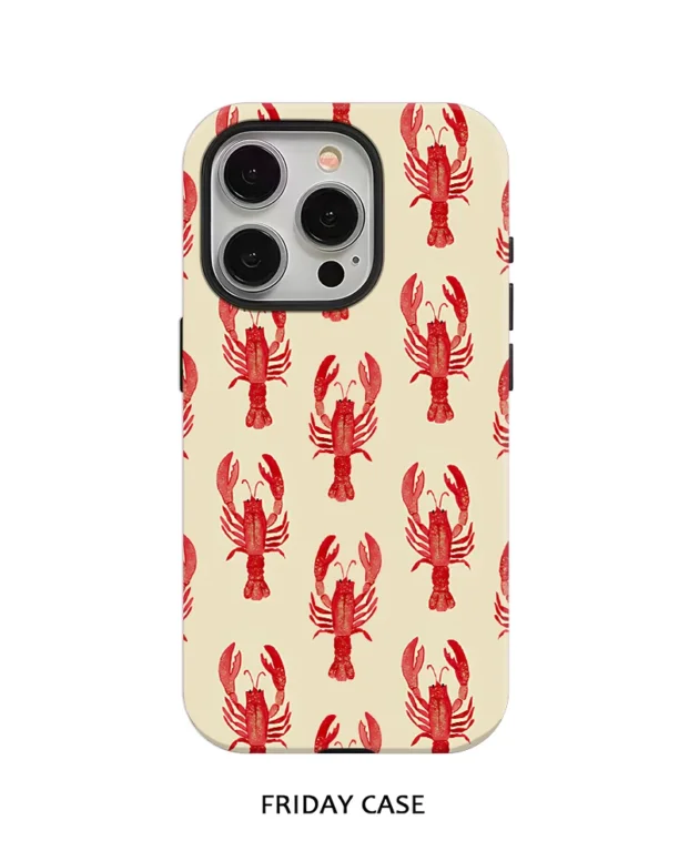 Fashion fun lobster party Phone Case for iPhone 17 16e 16 15 14 13 12 11 X 7 8 Air Pro Max Plus Luxury Double-layer Back Cover